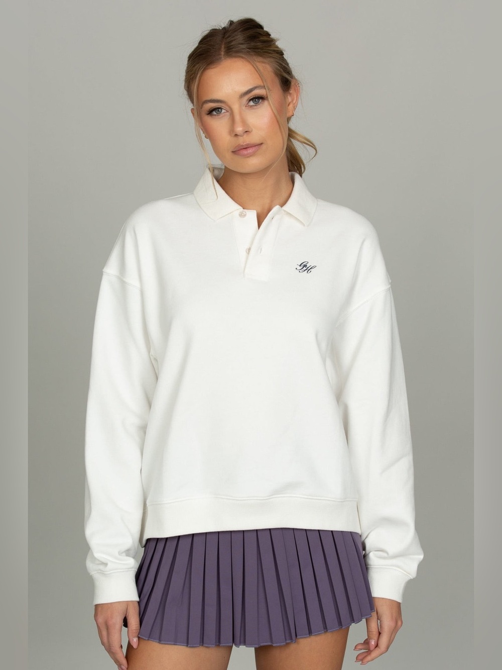 Gold Hinge Long Sleeve Polo